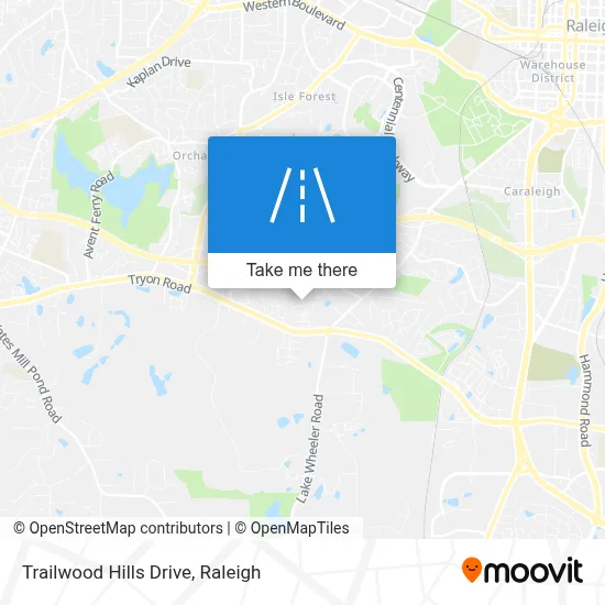 Trailwood Hills Drive map