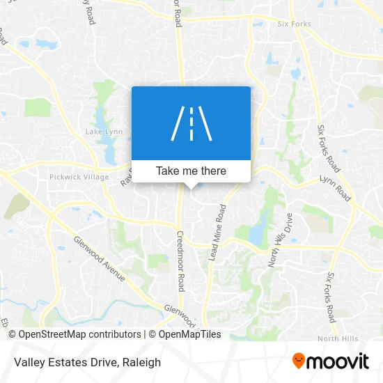 Valley Estates Drive map