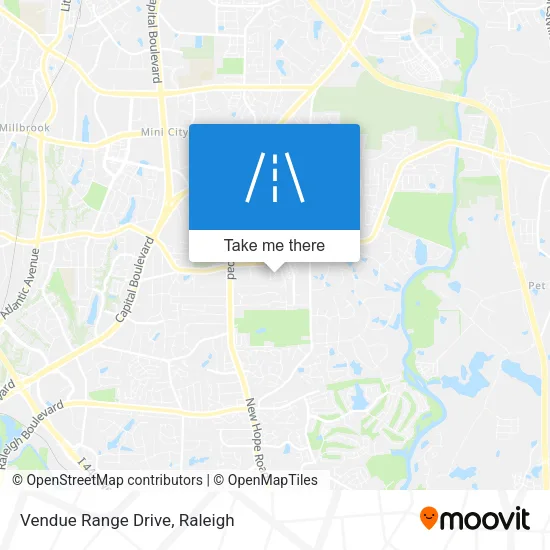 Vendue Range Drive map