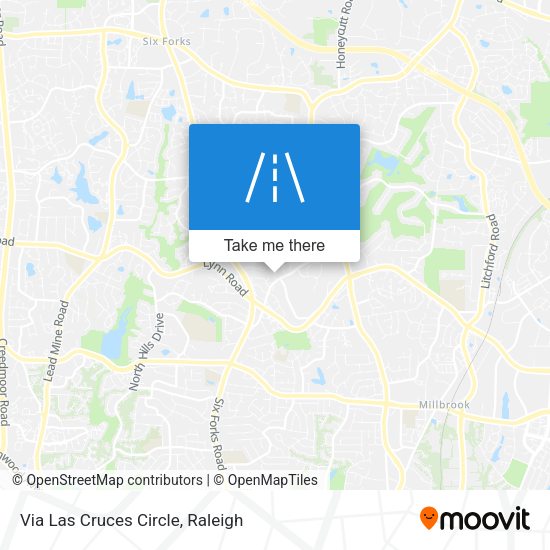 Via Las Cruces Circle map