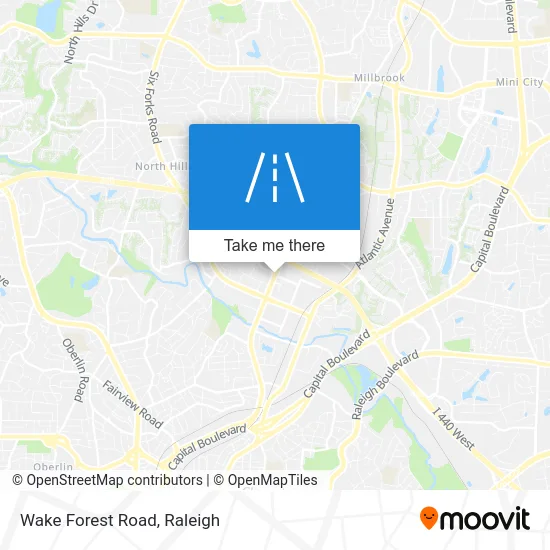 Wake Forest Road map