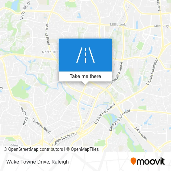 Wake Towne Drive map