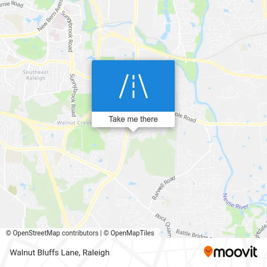 Walnut Bluffs Lane map