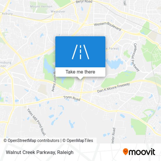 Walnut Creek Parkway map