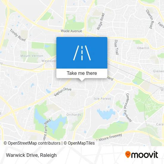 Warwick Drive map