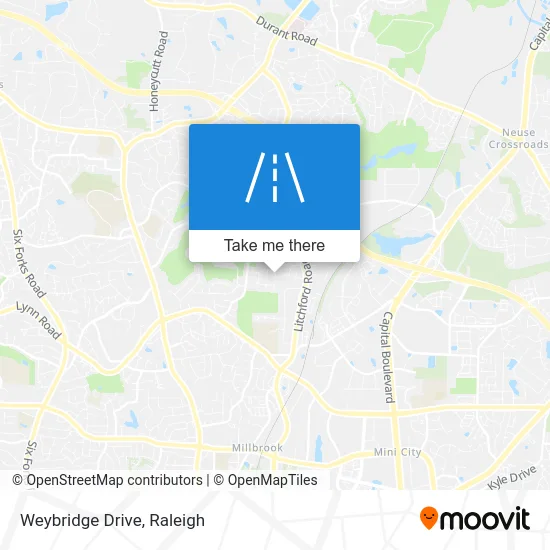 Weybridge Drive map