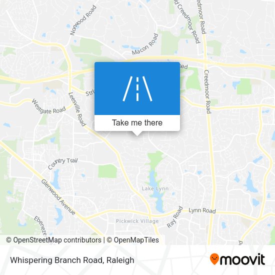 Whispering Branch Road map