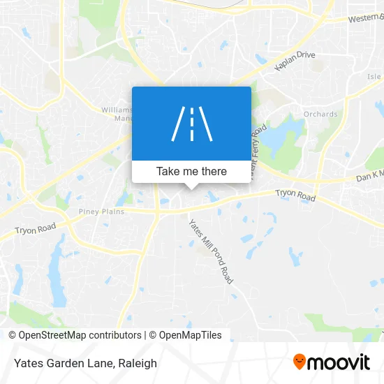 Yates Garden Lane map