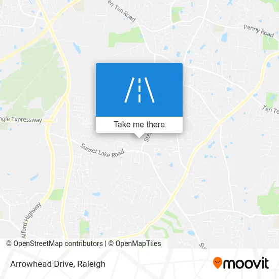 Arrowhead Drive map