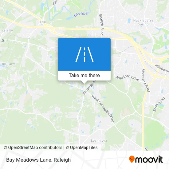 Bay Meadows Lane map