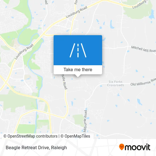 Beagle Retreat Drive map
