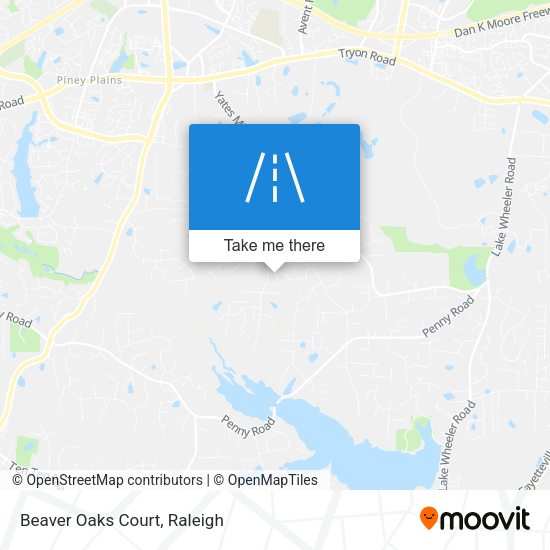 Mapa de Beaver Oaks Court