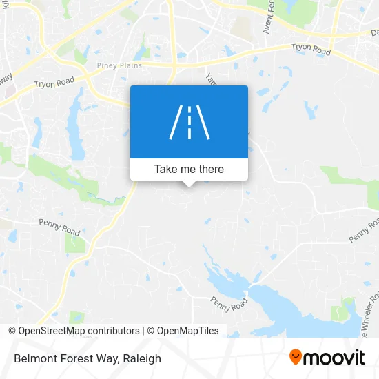 Belmont Forest Way map