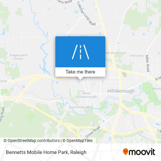 Bennetts Mobile Home Park map