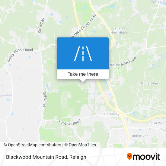 Blackwood Mountain Road map