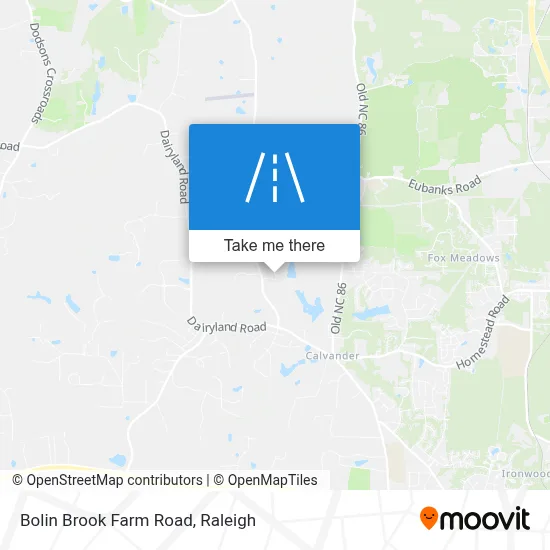 Bolin Brook Farm Road map