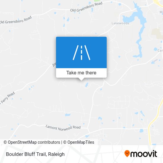 Boulder Bluff Trail map