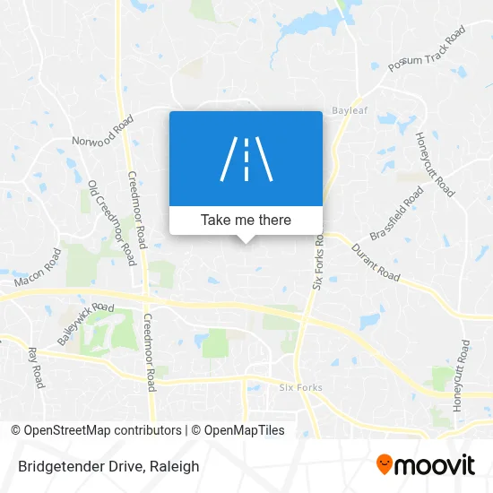 Bridgetender Drive map