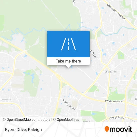 Byers Drive map