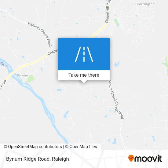 Bynum Ridge Road map