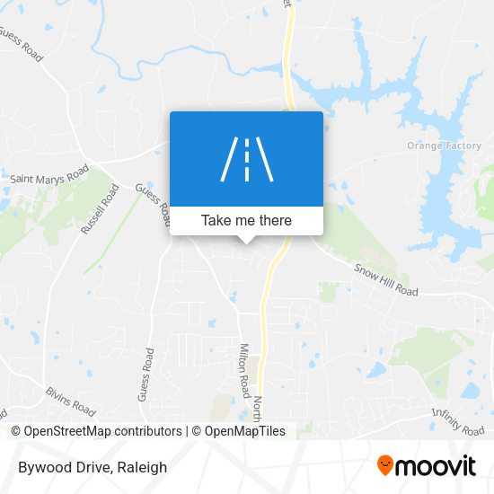 Bywood Drive map