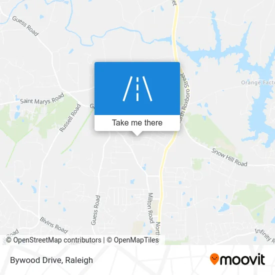 Bywood Drive map