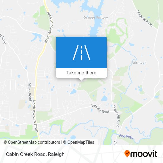Cabin Creek Road map
