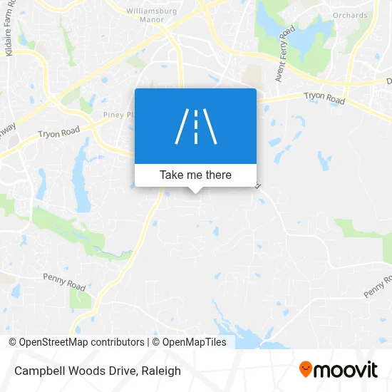 Campbell Woods Drive map