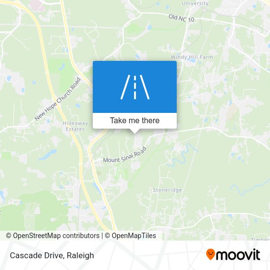 Mapa de Cascade Drive
