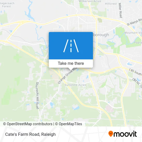 Cate's Farm Road map