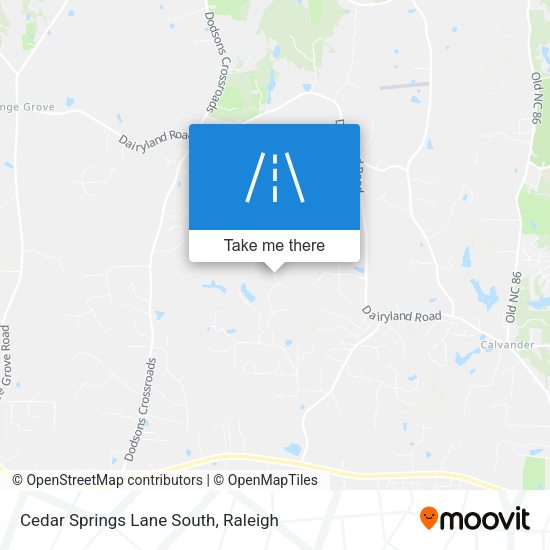 Cedar Springs Lane South map