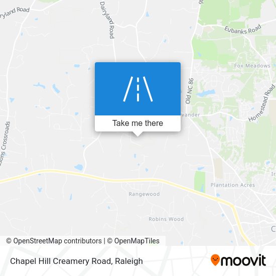 Chapel Hill Creamery Road map