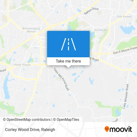 Corley Wood Drive map