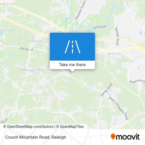 Couch Mountain Road map