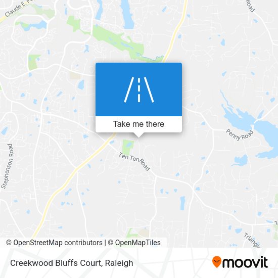 Mapa de Creekwood Bluffs Court