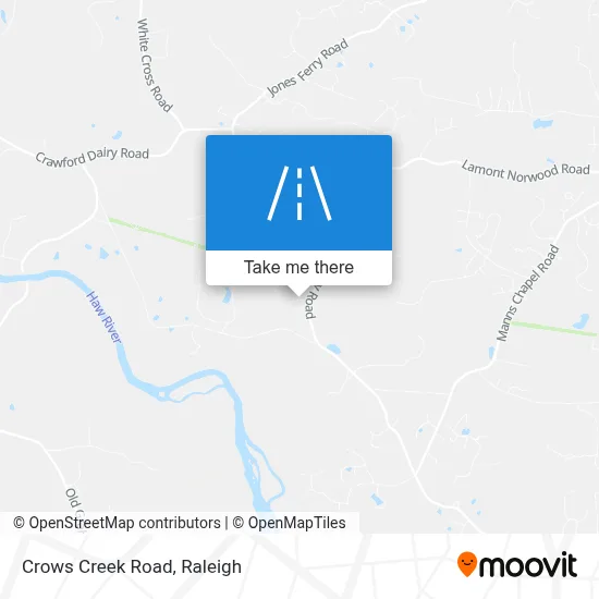 Crows Creek Road map
