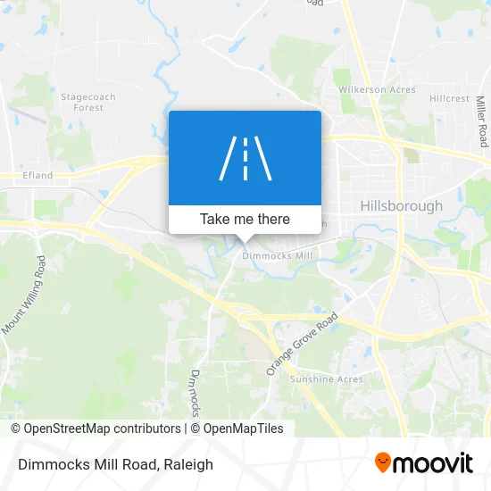 Dimmocks Mill Road map