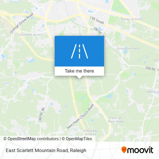 East Scarlett Mountain Road map
