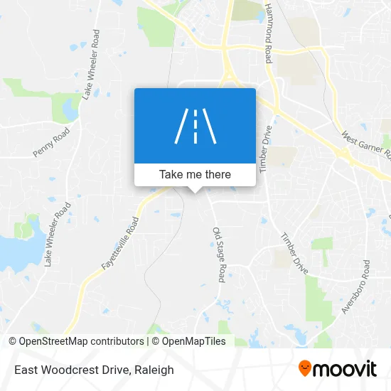 East Woodcrest Drive map
