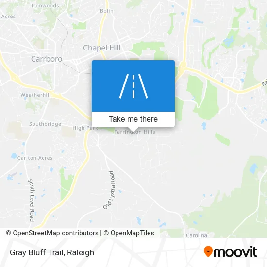 Gray Bluff Trail map