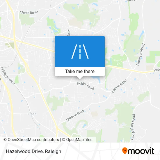 Hazelwood Drive map