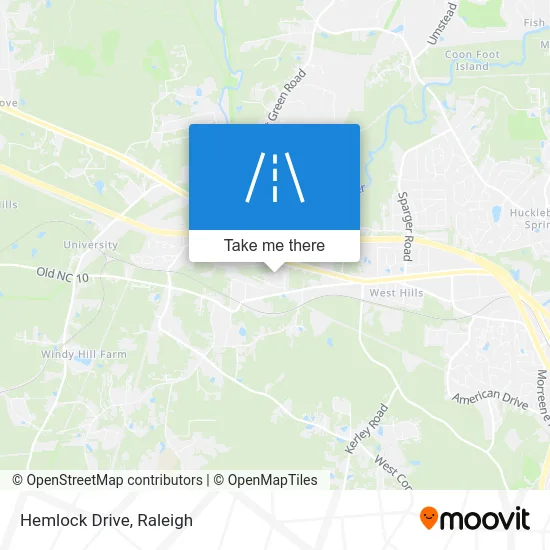 Hemlock Drive map