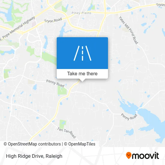 High Ridge Drive map