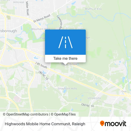 Highwoods Mobile Home Communit map