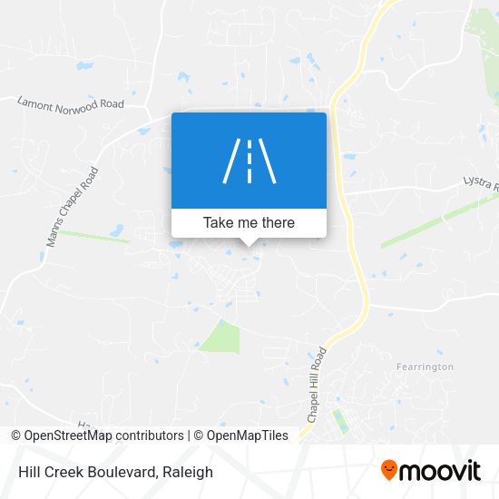 Hill Creek Boulevard map