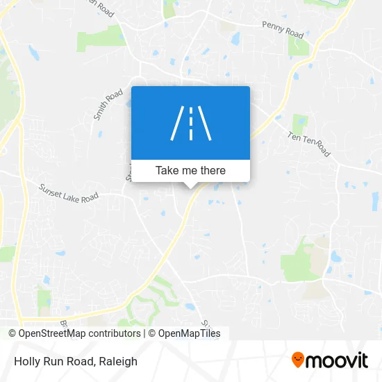 Holly Run Road map