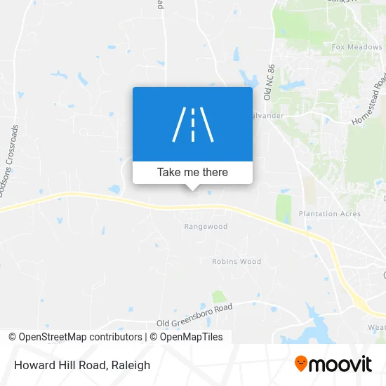 Howard Hill Road map