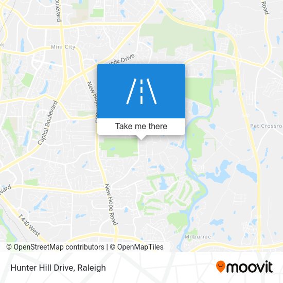 Hunter Hill Drive map