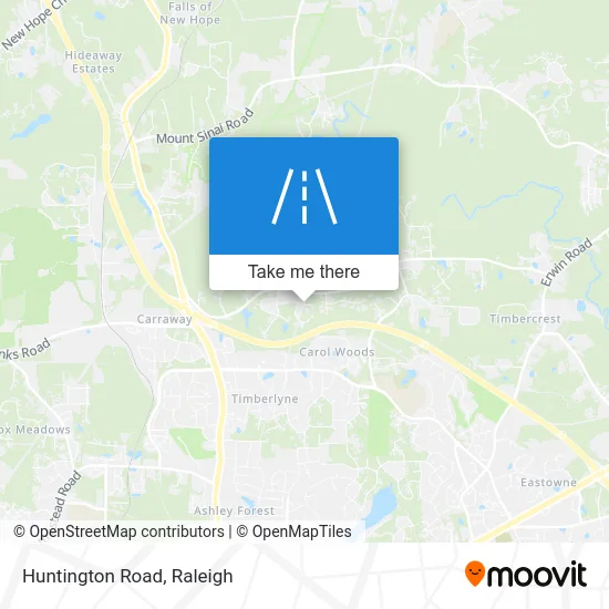 Huntington Road map