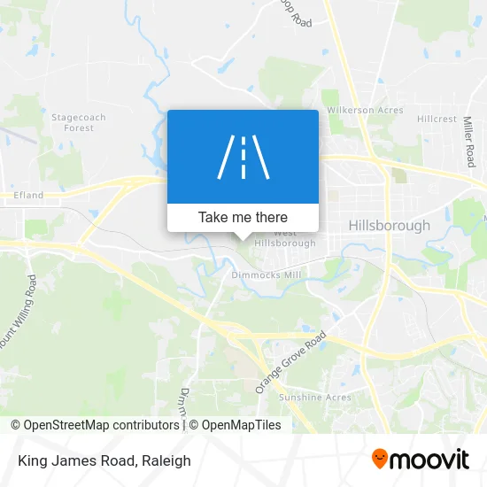 King James Road map